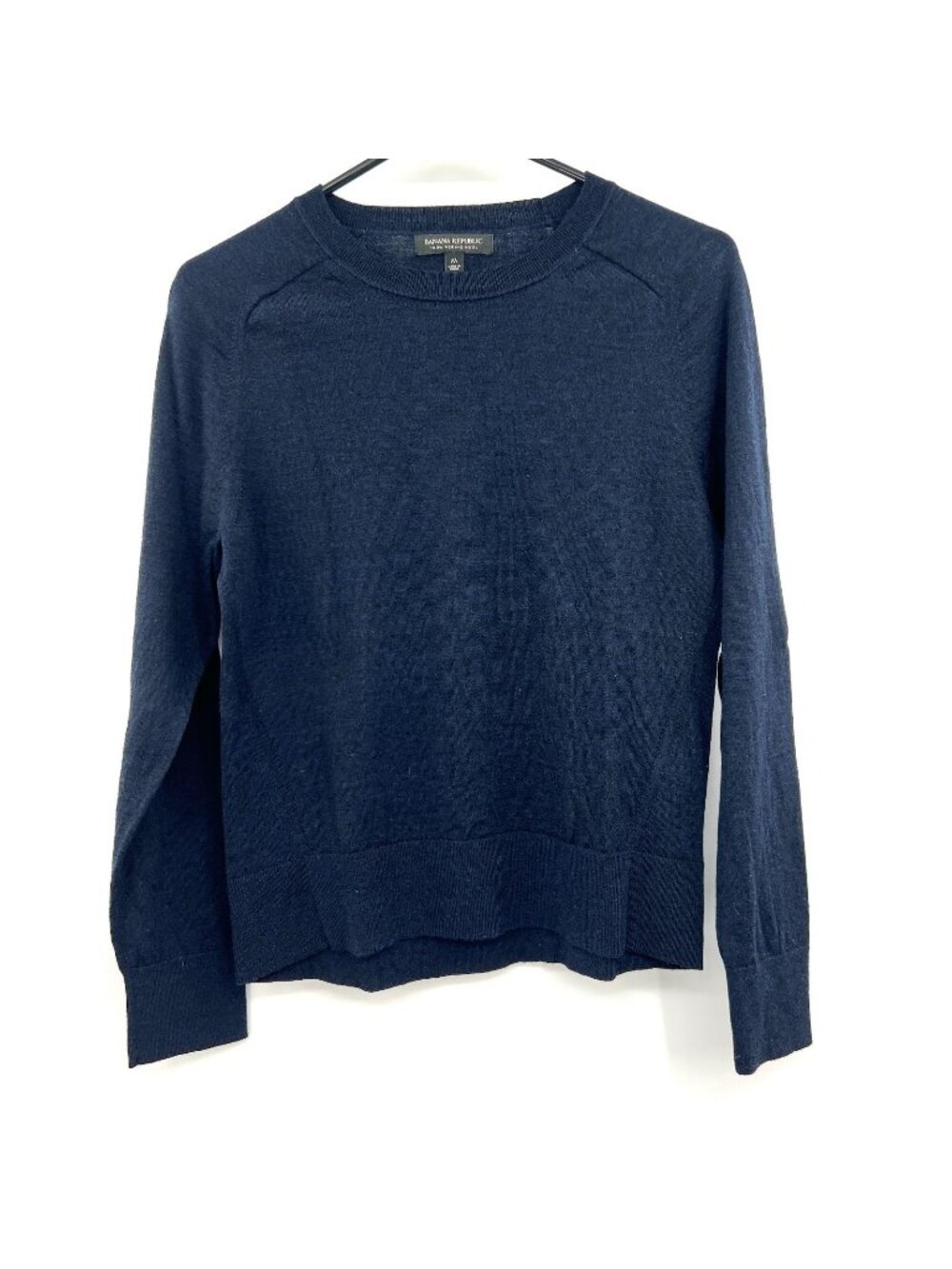 Banana Republic 100% Merino Wool Navy Crewneck Sweater Women's Medium